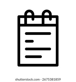 Ilustração de design de símbolo de vetor de ícone de notas