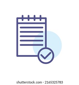 notes icon vector for website symbol presentation