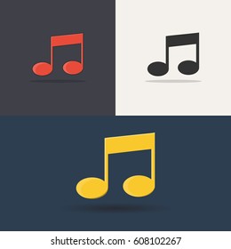 Notes. Icons of musical notes.