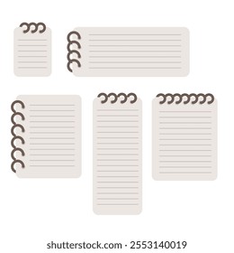 Notes illustration with various size