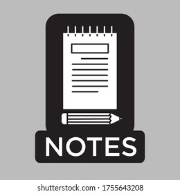 
notes label is a piece of paper,plastic film,cloth,metal or other material affixed to a container or product. 
