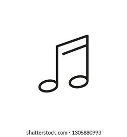 Notes line icon. Tone, sound, melody, pattern. Art concept. Can be used for topics like music, playing musical instrument, education