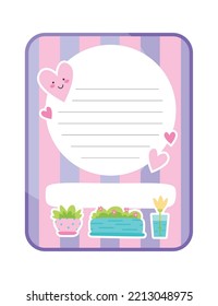 Notes list schedule planner. Vector illustration