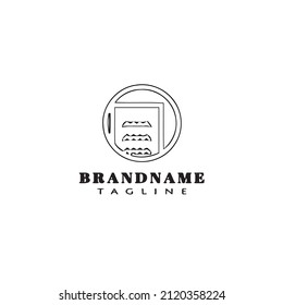 imagen de logotipo icono de dibujos animados plantilla de diseño de vector aislado negro