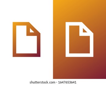 Notes logo design for brand and company with gradient style.