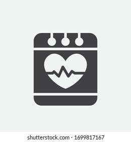 Notes Medical Check Up Icon Vector Illustration