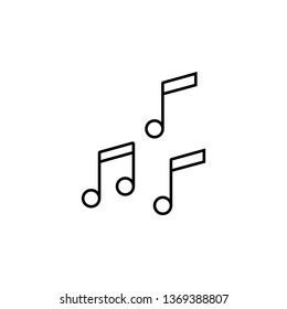 notes, melody icon. Element of carnival and amusement icon. Thin line icon for website design and development, app development. Premium icon