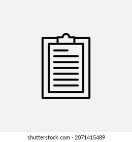 Concepto de diseño de iconos de línea de notas 