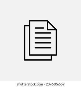 Notes, memo, page line icon, vector, illustration, logo template. Suitable for many purposes.