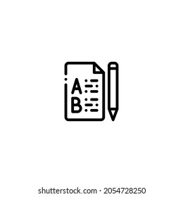 Notes of memorize study Outline Icon, Logo, and illustration Vector