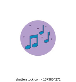 notes music detailed style icon vector illustration design