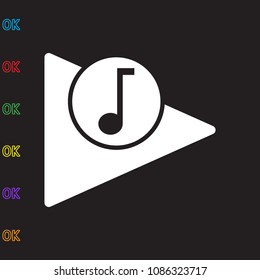 notes, music. icon illustration.