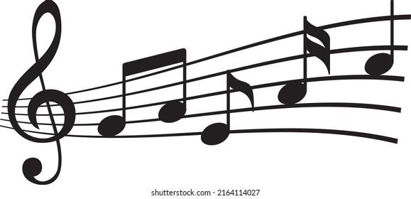 notes music isolated vector file