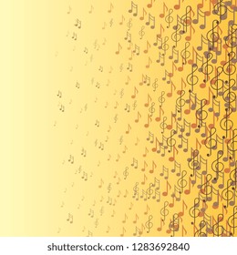 Notes. Musical notes. Background from scattered notes for websites and flyers. Vector graphics