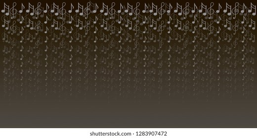 Notes. Musical notes. Background from scattered notes for websites and flyers. Vector graphics