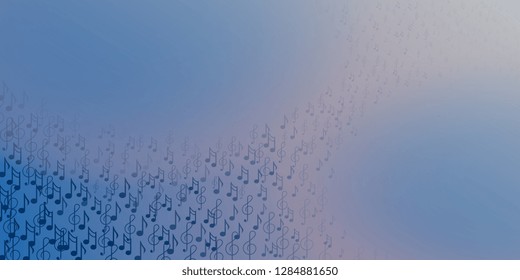 Notes. Musical notes. Background from scattered notes for websites and flyers. Vector graphics