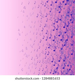 Notes. Musical notes. Background from scattered notes for websites and flyers. Vector graphics