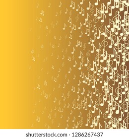 Notes. Musical notes. Background from scattered notes for websites and flyers. Vector graphics