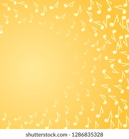 Notes. Musical notes. Background from scattered notes for websites and flyers. Vector graphics