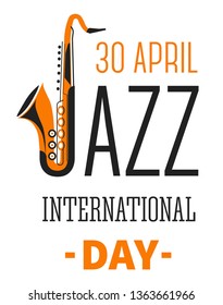 Notes and musical instruments isolated icons international jazz festival day vector music genre holiday saxophone and trumpet emblem or logo melody or song art show or concert play and listen