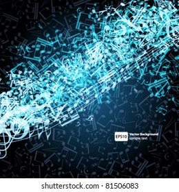 Notes musical vector background