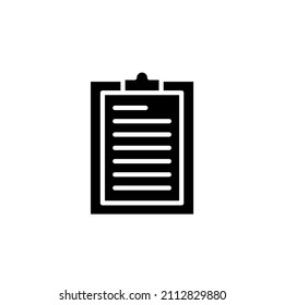 Notes, Notepad, Notebook, Memo, Diary, Paper Solid Icon Vector Illustration Logo Template. Suitable For Many Purposes.