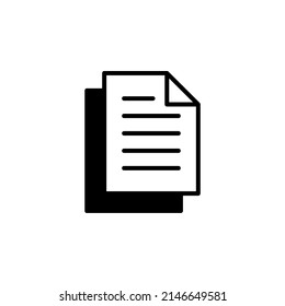 Notes, Notepad, Notebook, Memo, Diary, Paper Solid Line Icon Vector Illustration Logo Template. Suitable For Many Purposes.