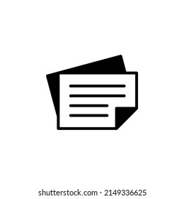 Notes, Notepad, Notebook, Memo, Diary, Paper Solid Line Icon Vector Illustration Logo Template. Suitable For Many Purposes.