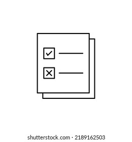 Notes, Notepad, Notebook, Memo, Diary Thin Line Icon Vector Illustration Logo Template. Suitable For Many Purposes.