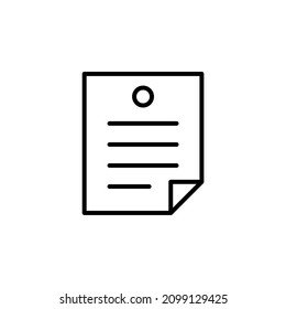 Notes, Notepad, Notebook, Memo Line Icon Design Concept For Web And UI, Simple Icon For Your Project.