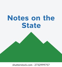 Notas sobre o slogan do Estado tipografia t-shirt design ilustração vetorial para educação geográfica histórica natureza e patriótico patrimônio da montanha em um fundo transparente.