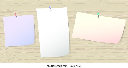 notes on wooden texture vector illustration