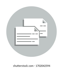 notes, paper badge icon. Simple glyph, flat vector of Business icons for ui and ux, website or mobile application