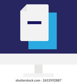Notes Paper Document Icon Vector Flat Illustration