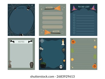 Notes paper and Labels collection for Halloween celebration.