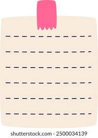 Notes Paper Sheet Vector Illustration