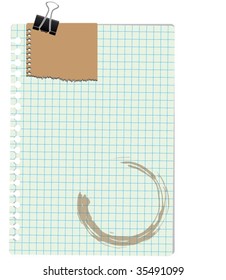 notes with paperclip