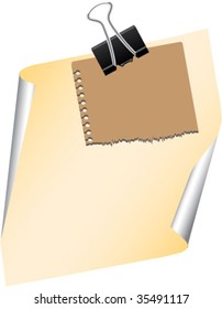 notes with paperclip