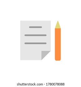 Notes, pen icon. Simple color vector elements of knowledge icons for ui and ux, website or mobile application