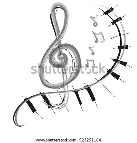 Notes and piano