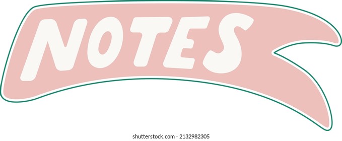 notes planner and journal design element
