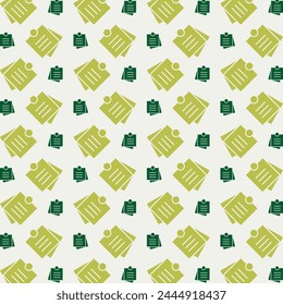 Notes rare trendy multicolor repeating pattern vector illustration green design