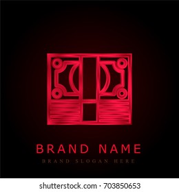 Notes red chromium metallic logo