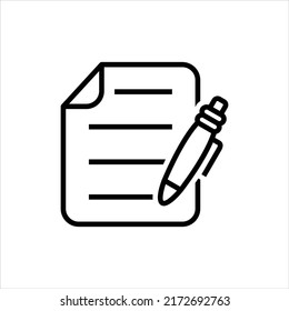 Notes report icon vector graphic illustration