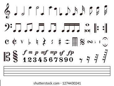 Notes Score Music Notation Vector Illustration Stock Vector (Royalty ...