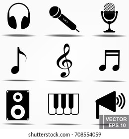 Notes. Set. Music. Sounds. For your design.