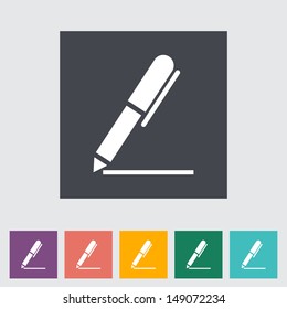 Notes single icon. Vector illustration.