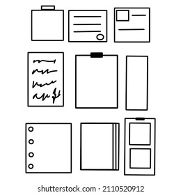 Notes Tasks. Management and time. Task meeting. Reminder. Favorite tasks. Pixel Perfect Vector Thin Line Icons.