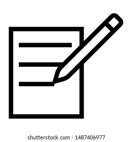 notes thin line vector icon