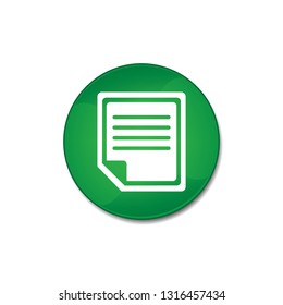 Notes vector button, web design element